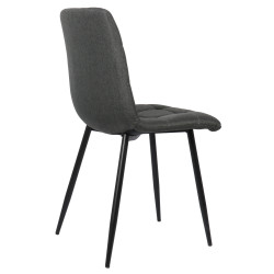 Silla De Comedor Tilde Tela,Gris oscuro