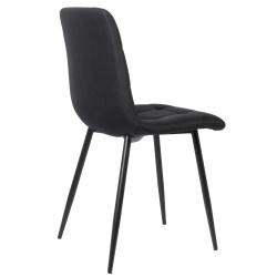 Silla De Comedor Tilde Tela,Negro