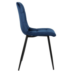 Silla De Comedor Tilde Terciopelo,Azul