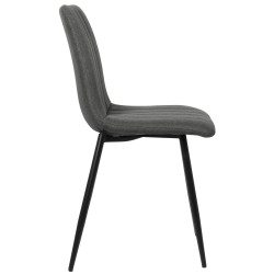 Silla De Comedor Dijon Tela,Gris oscuro