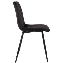 Silla De Comedor Dijon Terciopelo,Negro