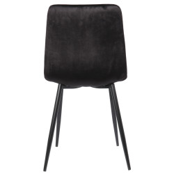 Silla De Comedor Dijon Terciopelo,Negro