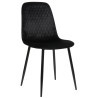 Silla de comedor Giverny en tela o terciopelo Terciopelo,Negro