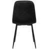 Silla de comedor Giverny en tela o terciopelo Terciopelo,Negro