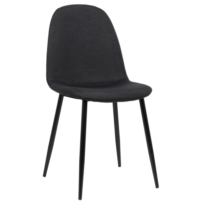 Silla De Comedor Napier Negro,Tela