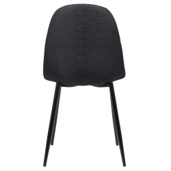 Silla De Comedor Napier Negro,Tela