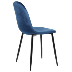 Silla De Comedor Napier Azul,Terciopelo