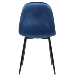 Silla De Comedor Napier Azul,Terciopelo