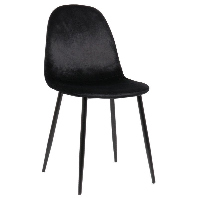 Silla De Comedor Napier Negro,Terciopelo