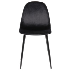 Silla De Comedor Napier Negro,Terciopelo