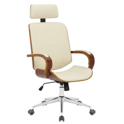 Silla De Oficina Dayton Nogal/crema