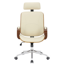 Silla De Oficina Dayton Nogal/crema