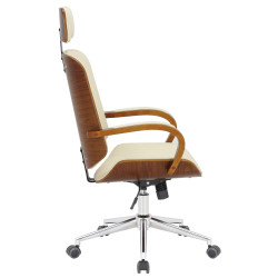 Silla De Oficina Dayton Nogal/crema