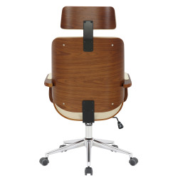 Silla De Oficina Dayton Nogal/crema