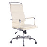 Silla De Oficina Bedford Crema,Simil cuero