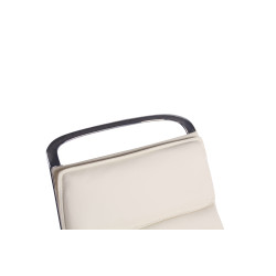 Silla De Oficina Bedford Crema,Simil cuero