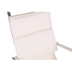 Silla De Oficina Bedford Crema,Simil cuero