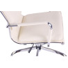 Silla De Oficina Bedford Crema,Simil cuero