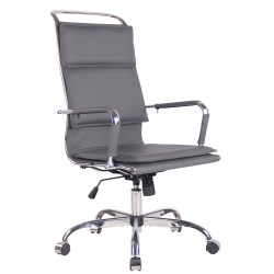 Silla De Oficina Bedford Gris,Simil cuero