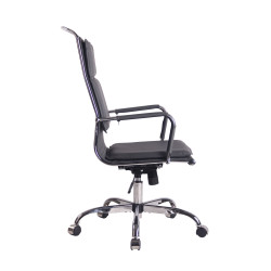 Silla De Oficina Bedford Gris,Simil cuero