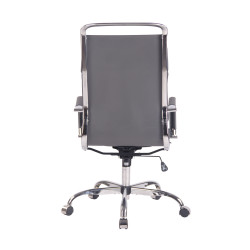 Silla De Oficina Bedford Gris,Simil cuero