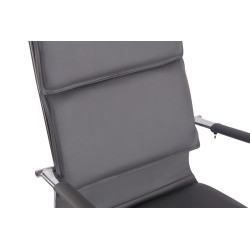 Silla De Oficina Bedford Gris,Simil cuero