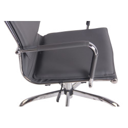 Silla De Oficina Bedford Gris,Simil cuero