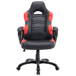 Silla Racing Ricardo XL en Cuero PU Negro/rojo