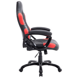 Silla Racing Ricardo XL en Cuero PU Negro/rojo