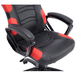 Silla Racing Ricardo XL en Cuero PU Negro/rojo