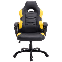 Silla Racing Ricardo XL en Cuero PU Negro/amarillo