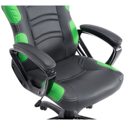 Silla Racing Ricardo XL en Cuero PU Negro/verde