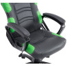 Silla Racing Ricardo XL en Cuero PU Negro/verde