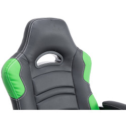 Silla Racing Ricardo XL en Cuero PU Negro/verde