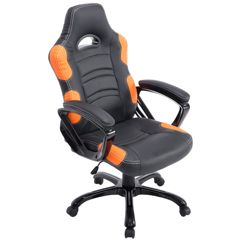 Silla Racing Ricardo XL en Cuero PU Negro/naranja