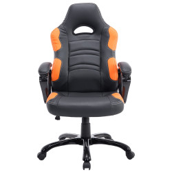 Silla Racing Ricardo XL en Cuero PU Negro/naranja