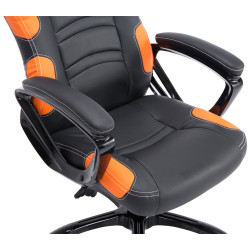 Silla Racing Ricardo XL en Cuero PU Negro/naranja