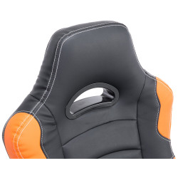 Silla Racing Ricardo XL en Cuero PU Negro/naranja