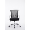 Silla De Oficina Tracy Cromado,Negro