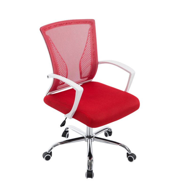 Silla De Oficina Tracy Cromado,Rojo