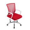 Silla De Oficina Tracy Cromado,Rojo