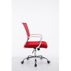 Silla De Oficina Tracy Cromado,Rojo