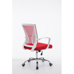 Silla De Oficina Tracy Cromado,Rojo