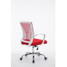 Silla De Oficina Tracy Cromado,Rojo