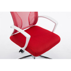 Silla De Oficina Tracy Cromado,Rojo