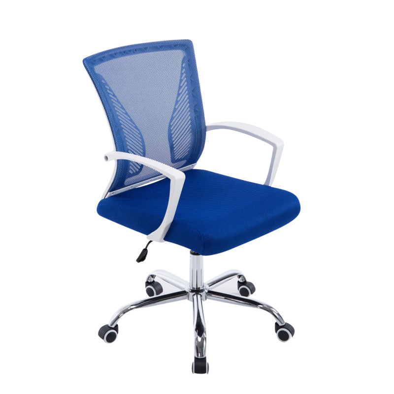 Silla De Oficina Tracy Cromado,Azul