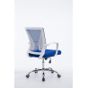 Silla De Oficina Tracy Cromado,Azul