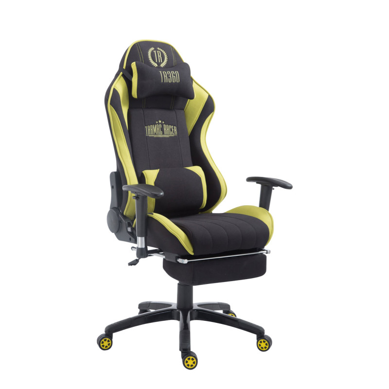 Silla Gaming XL Shift en Tela Negro/verde,Con reposapiés