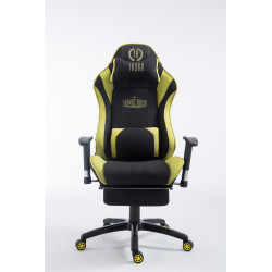 Silla Gaming XL Shift en Tela Negro/verde,Con reposapiés