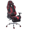 Silla Racing XL Limit En Tela Negro/rojo,Con reposapiés